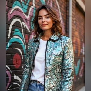 Escada Paisley Quilted Jacket